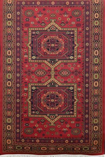 Alkaffary Carpet Bashayer, a Traditional Rug inspired by Saudi Heritage, perfect for all spaces, Red