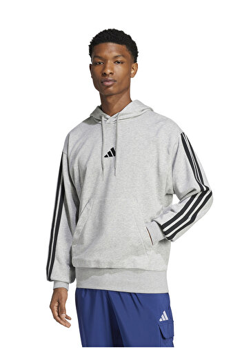 adidas Jd1871 m 3S ft Hd Gray Hooded Collar Regular Fit Sweatshirt