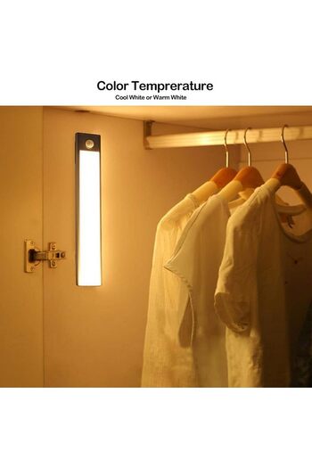 Yelejoy Motion Sensor LED Light Strip,USB Rechargeable,Magnetic Suction Night Light,for Bedroom,Closet
