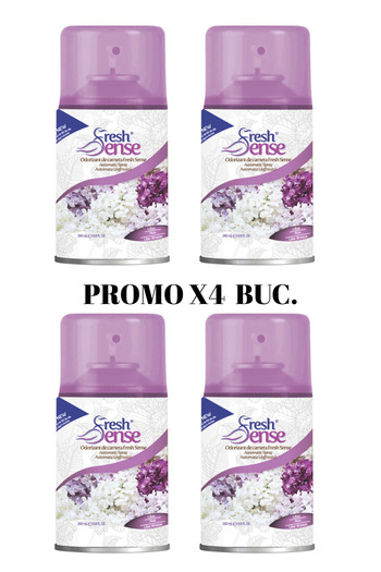 FRESHSENSE Pachet promo 4 bucati - Fresh Sense, odorizant de cameră rezerva , Liliac, 260 ml