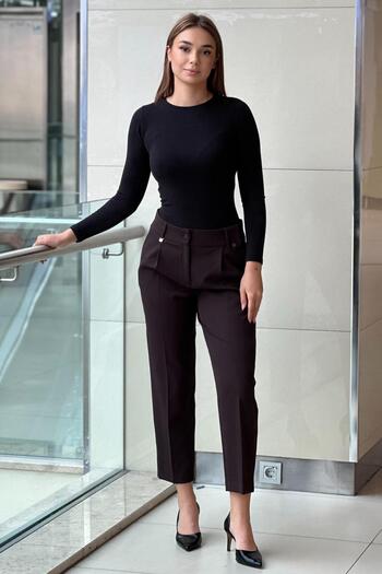 sentez giyim Sentez Sofia Corsage Trousers with Epaulettes