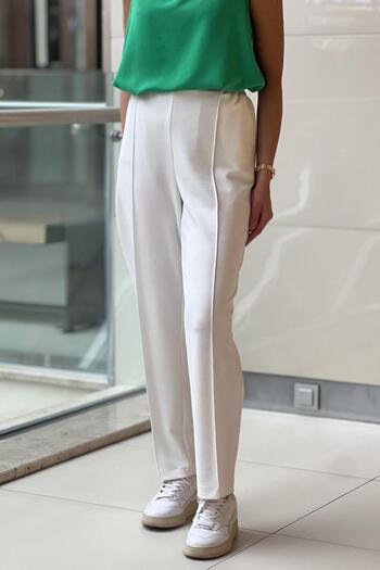 FUAT GÜRSEN Fuat Gürşen Elastic Waist Ribbed Trousers