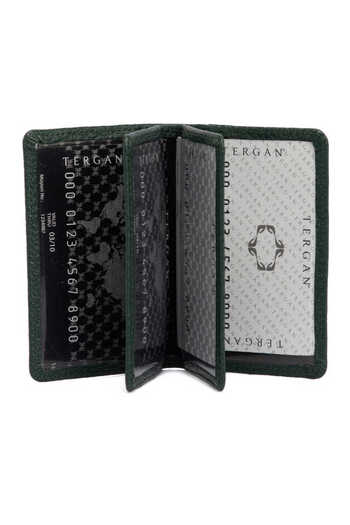 Tergan Green Genuine Leather Unisex Credit Card Holder - S1Kk 00001601 -I5T