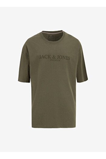 Jack & Jones Ανδρικό μπλουζάκι με λαιμόκοψη καφέ 12274595_JPRBLULUCA SS TEE