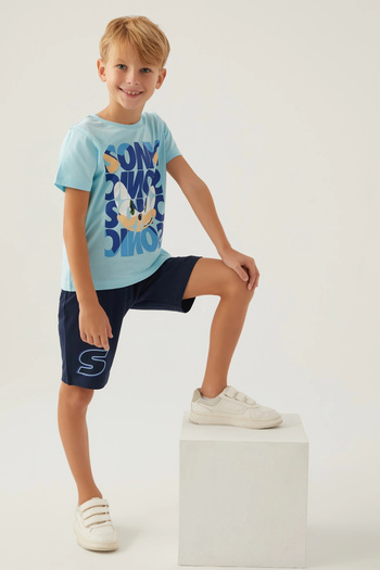 Sonic Modern Boys' Bermuda Suit - Light Blue
