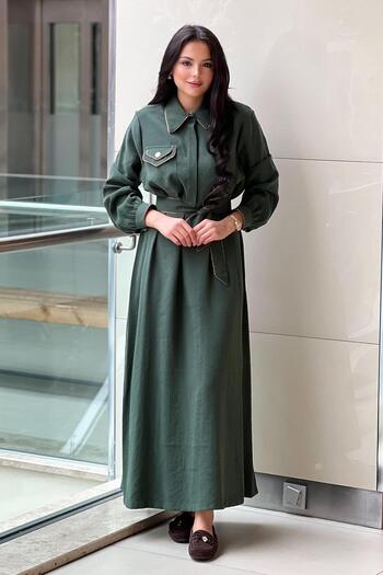 Nuss Varak Piping Detailed Dress