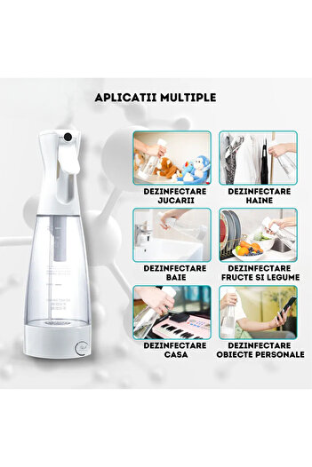ILA PRODUCT Disinfection spray device, portable, 230ml, natural formula, white