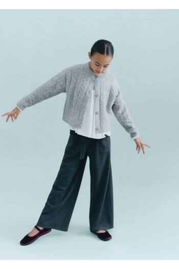MANGO Kids Bağ detaylı triko pantolon