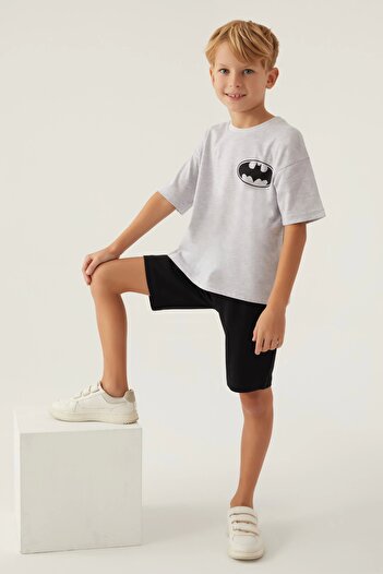 Batman Boy's bermuda set - snow melange