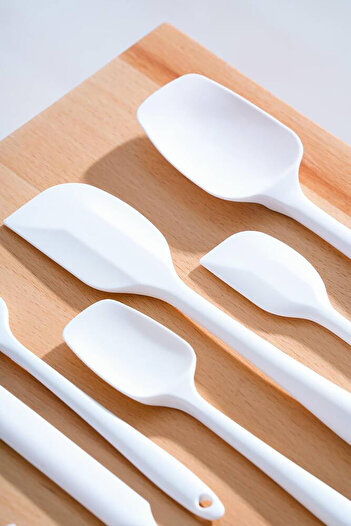 ACAR Handy 6 Piece Silicone Kitchen Utensil Set - Cream