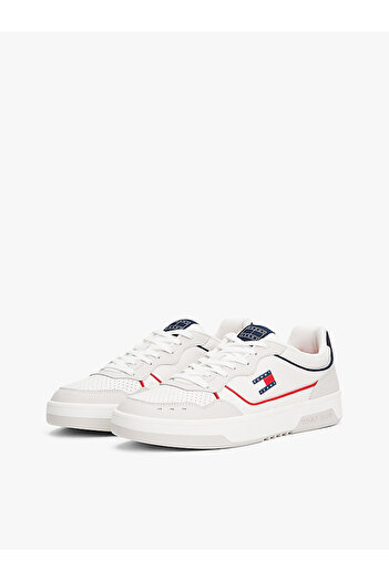 Tommy Hilfiger Erkek TJM Cupsole Elevated Sneaker Ayakakbı - Beyaz