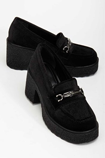 CHİCELLA Дамски мокасини Verissa Buckle Black Velvet
