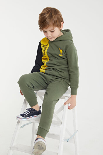 U.S. Polo Assn. Σετ φόρμας για αγόρι χακί
