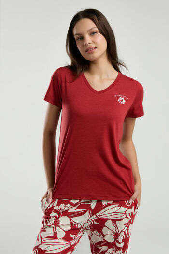 Arnetta Women's Red Short Sleeve Pajama Set