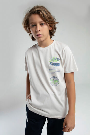 Kappa Boy's Cream T-Shirt