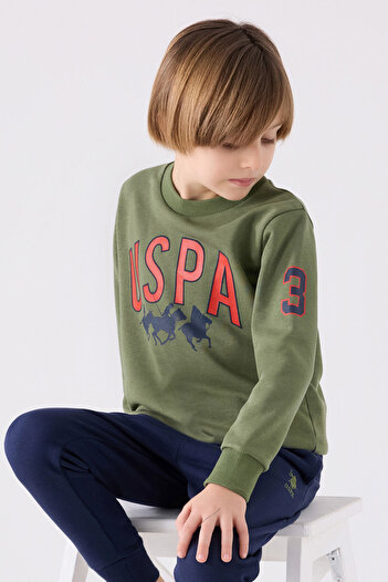 U.S. Polo Assn. Σετ φόρμας για αγόρι χακί