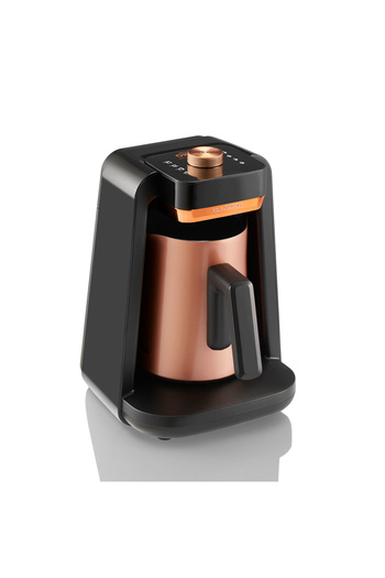 Arzum Okka Rich Spin Pro Steel Coffee Pot Embers Turkish Coffee Machine with Milk 5 Cup Capacity Copper - Ok0020