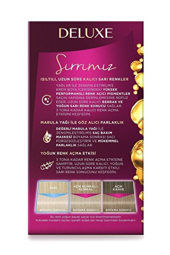 Palette Deluxe 10-2 Platin Sarısı Zengin Yağ Bakımı Kit Saç Boyası Bakım Maskesi