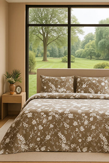 English Home Shade Nevresim Takımı Tek Kişilik Haki