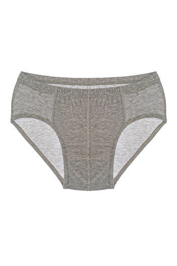TOLIN Men's Cotton Gray Melange Basic Single Jersey Panties 213