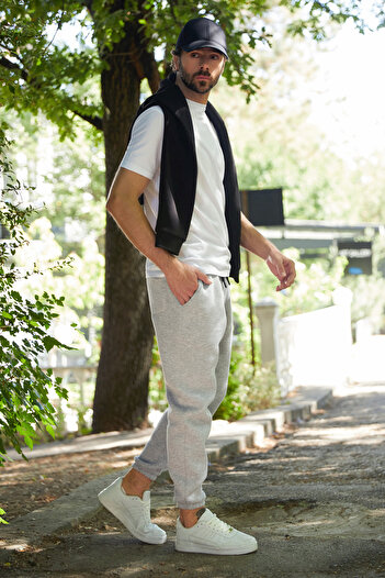 Fulla Moda Φούτερ Jogger με 3 κορδόνια που δένουν στη μέση