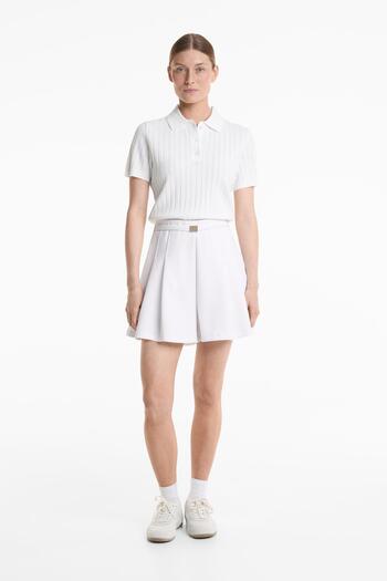Oysho Buckle piqué Bermuda shorts with cotton