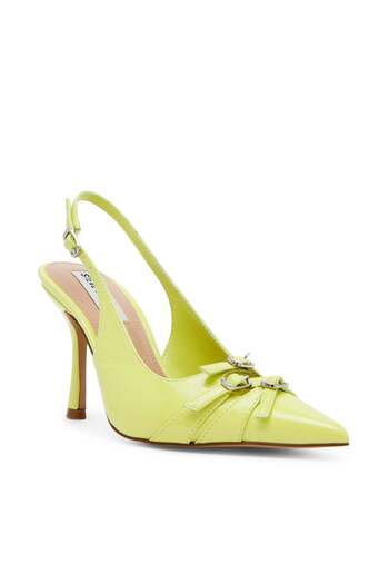 Steve Madden Womens Lookout Lime Patent Heels