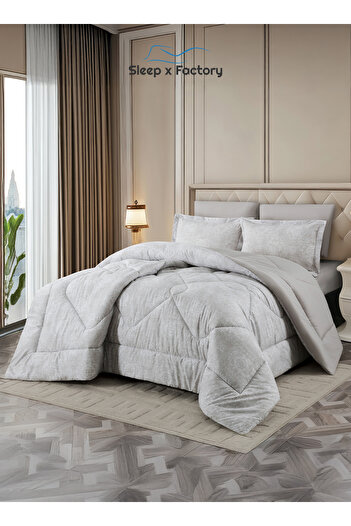 Sleep x Factory Rest Dose 6 PC Comforter Set – Soft Polyester Fabric & Filling – Size 260×240 cm