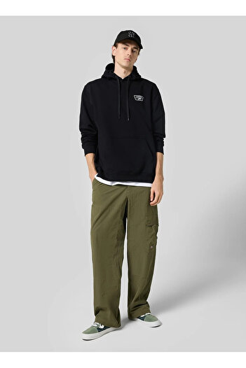 Vans Черна мъжка суитшърт с качулка и редовна кройка VN000HNZBLK1-FULL PATCH PULLOVER