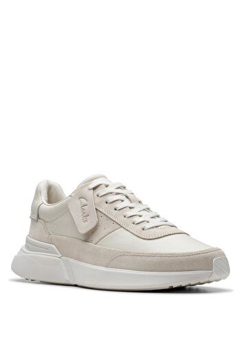 CLARKS Beyaz Erkek Deri Sneaker Craft Pace