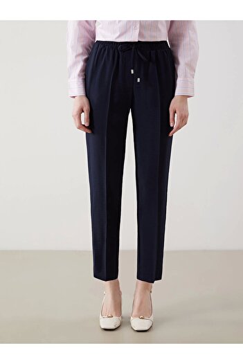 LC Waikiki Lcw Modest Black Elastic Waist Women's Trousers