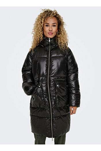 ONLY Palton negru de damă ONLSKY OVERSIZED PUFFER COAT CC OTW