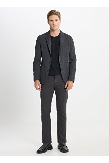 ALTINYILDIZ CLASSICS Altıny Yıldız Black Slim Fit Men's Jacket - Ace 042510113 _Jacket Dact