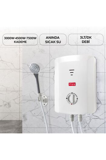 King K 7008 Ekvator Ani Su Isıtıcı Şofben 4 Yıl Garantili
