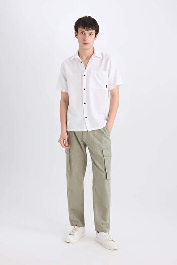 DeFacto 100% Cotton Regular Fit Summer Short Sleeve Shirt E0461Ax25Sm