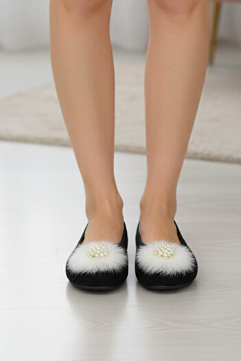 CEYDA SHOES Βελούδινες μπαλαρίνες με στολίδια για καθημερινή χρήση - δώρο, παντόφλες, μποτάκια και επίδειξη πιτ πιτ