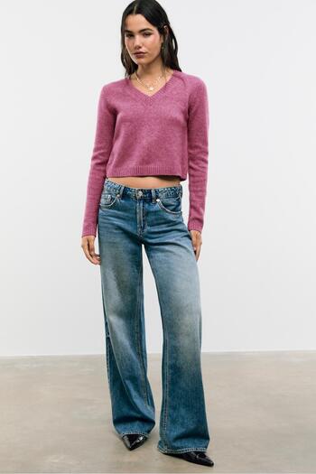 Stradivarius Soft-touch cropped knit sweater
