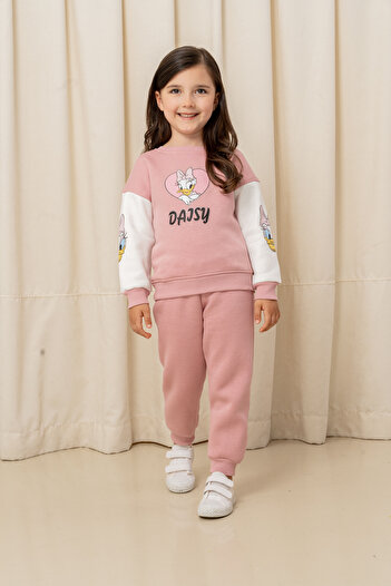 e-çocuk Girl's Stone Heart Daisy Embroidered 2-Piece Set - 6307/6308