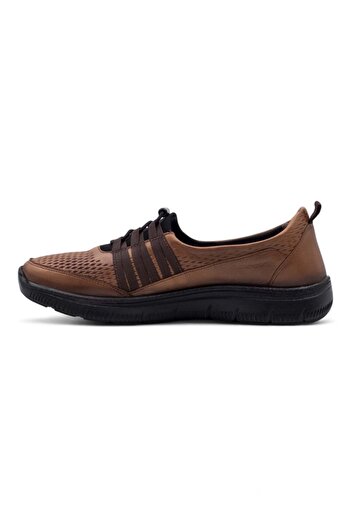 Voyager 8278 Women's Khaki Leather Comfort Shoes