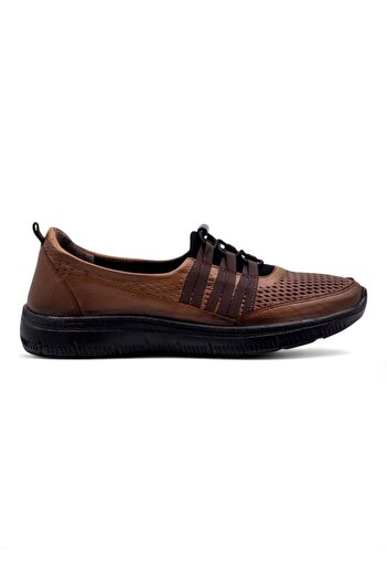 Voyager 8278 Women's Khaki Leather Comfort Shoes