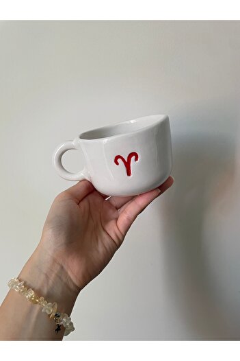 Nouis Handmade Aries Zodiac Ceramic Mug