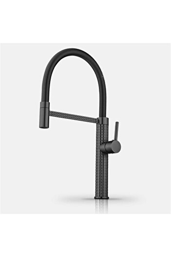 Sanlux Kitchen faucet with pull-out shower, high spout 49 cm, Black, VST137