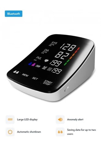 TESLA Smart App Connected Blood Pressure Monitor works with Google Alexa Home App