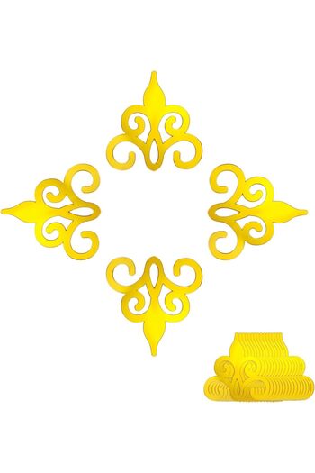 Slasa 20 Pieces of 3D Acrylic Reflective Wall Stickers - Gold