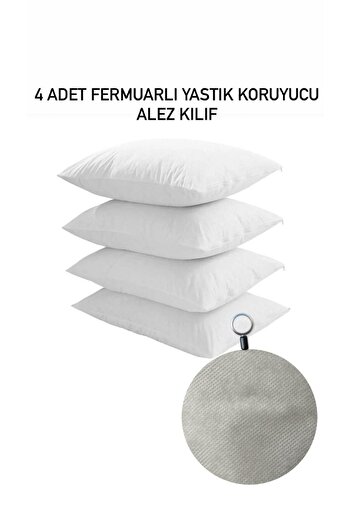 VODDİ 4 Pieces of Interlining White Cushion Protector |   Pillow Mattress |   50X70 cm