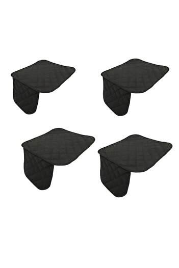 Metru Patrat Set 4 Protective Car Covers, Quilted, Universal, Black, Washable, Waterproof for Seat or Bench
