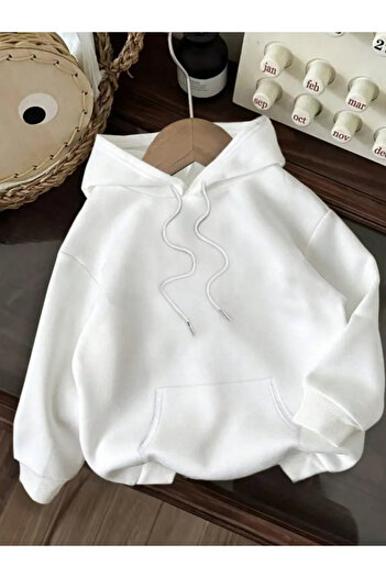 Machetta Children's Back Stitch Printed Oversize Winter Hooded Sweatshirt