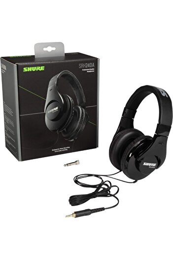 Shure SRH240A, Professional Quality Headphones, Wired, Comfortable, Premium Audio Playback, Perfect