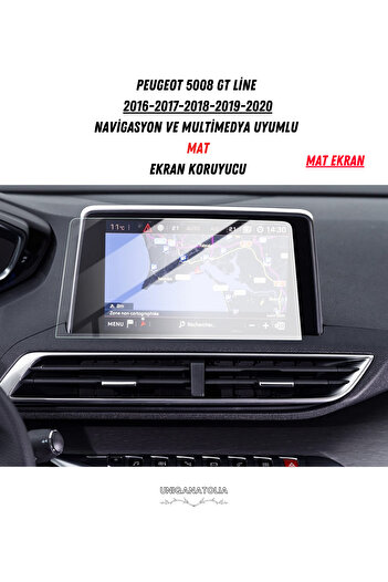 UniqAnatolia Peugeot 5008 Gt Line 2016-2020 Navigation and Multimedia Compatible Matte Screen Protector