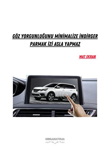 UniqAnatolia Peugeot 3008 2021-2023 Navigation and Multimedia Compatible Matte Screen Protector